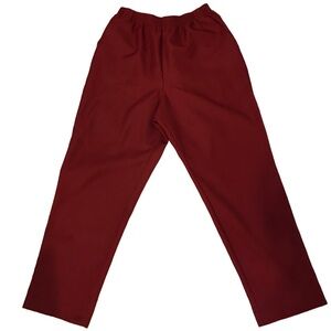 Donn Kenny Red Minimalist Straight Leg Pull On Stretchy Women's Size 18P Pants